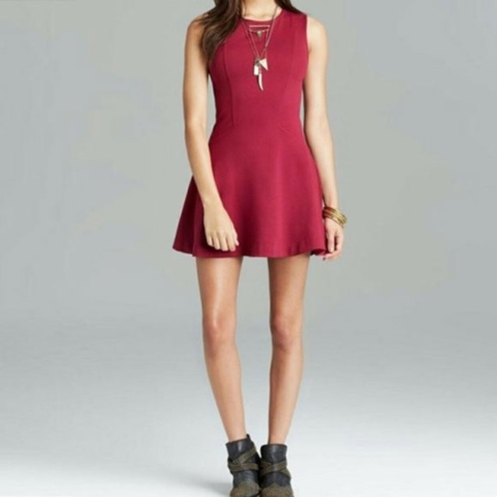FREE PEOPLE Cha Cha Mini Skater Dress